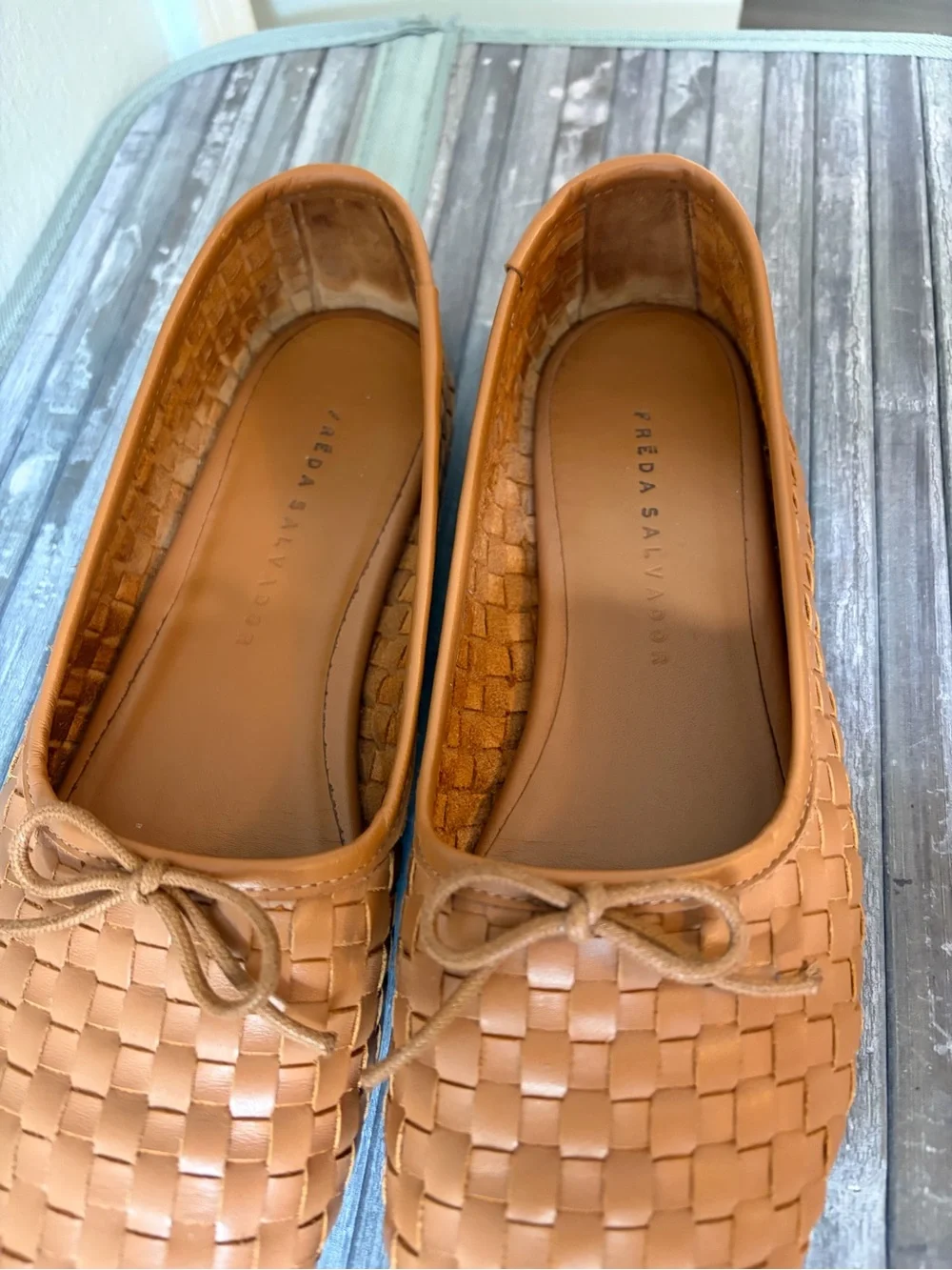 Freda Salvador Roma Cognac Woven Calf - Picture 5 of 9